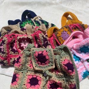 NEW Colorful Crocheted Backpacks-5